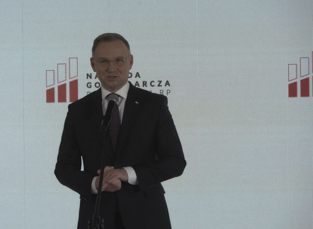 Prezydent RP Andrzej Duda na scenie