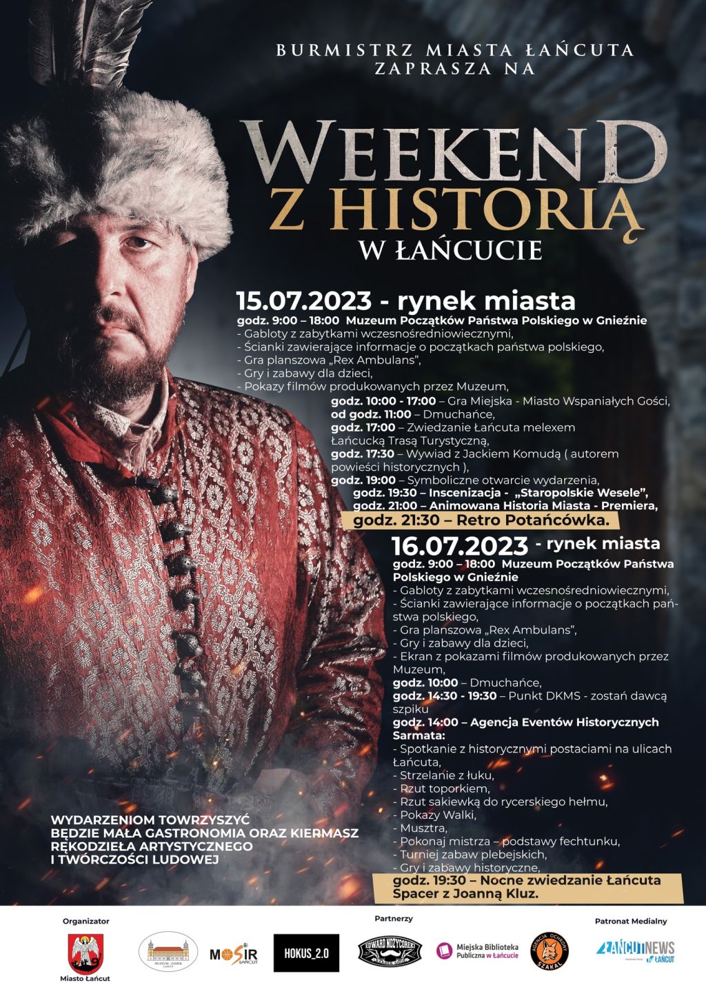 Plakat Weekend z Historią w Łańcucie